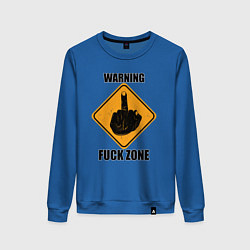 Женский свитшот Предупреждающий знак Fuck zone