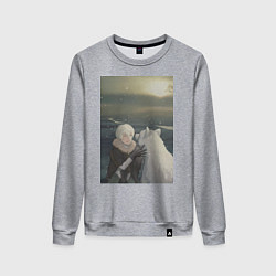 Свитшот хлопковый женский Для тебя Бессмертный Фуши, цвет: меланж