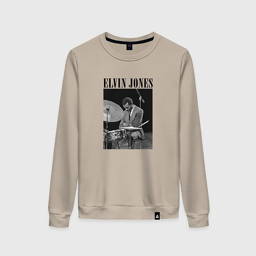 Женский свитшот Elvin Jones great jazz drummer / Миндальный – фото 1
