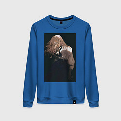 Свитшот хлопковый женский Ведьма и чудовище Гидо, цвет: синий