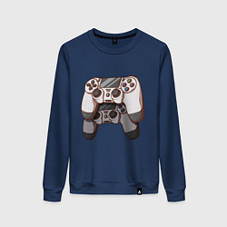 Свитшот хлопковый женский Dualshock 4, цвет: тёмно-синий