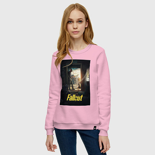 Женский свитшот Fallout - The Ghoul / Светло-розовый – фото 3