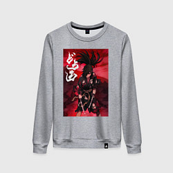 Свитшот хлопковый женский Дороро Хяккимару мечник, цвет: меланж