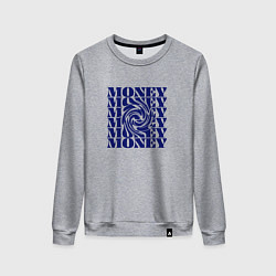 Свитшот хлопковый женский Воронка денег, цвет: меланж