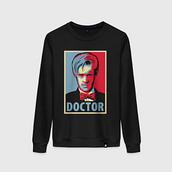 Свитшот хлопковый женский Doctor, цвет: черный