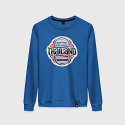 Свитшот хлопковый женский Таиланд, цвет: синий