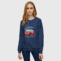Свитшот хлопковый женский Mini Cooper, цвет: тёмно-синий — фото 2