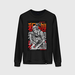 Свитшот хлопковый женский Повесть о конце света Будда Древнеиндийский бог, цвет: черный