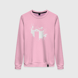 Свитшот хлопковый женский Tardis splash, цвет: светло-розовый