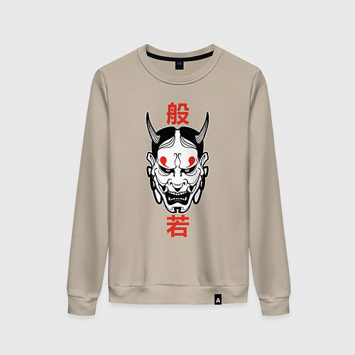 Женский свитшот Японский демон - Хання / Миндальный – фото 1