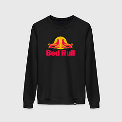 Свитшот хлопковый женский Bed Rull, цвет: черный