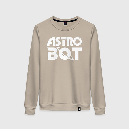 Женский свитшот Astro bot logo / Миндальный – фото 1