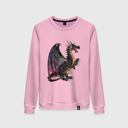 Свитшот хлопковый женский HOMM3 Black Dragon, цвет: светло-розовый
