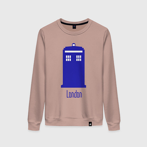 Женский свитшот Tardis - London / Пыльно-розовый – фото 1