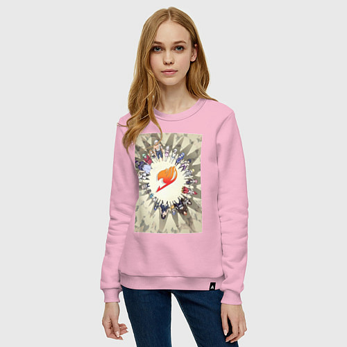 Женский свитшот Хвост Феи Люси Хартфилия / Светло-розовый – фото 3