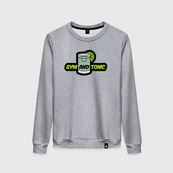 Свитшот хлопковый женский Gym and tonic, цвет: меланж