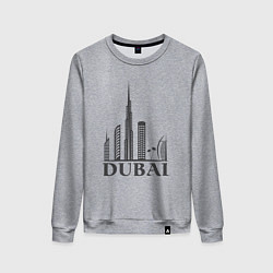 Свитшот хлопковый женский Dubai city style, цвет: меланж