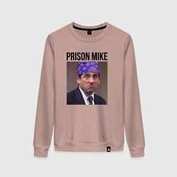 Свитшот хлопковый женский Prison mike Michael Scott - офис, цвет: пыльно-розовый