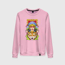 Свитшот хлопковый женский Принцесса ягуар, цвет: светло-розовый