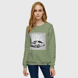 Свитшот хлопковый женский Lexus автомобиль, цвет: авокадо — фото 2