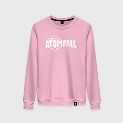 Свитшот хлопковый женский Atomfall logo, цвет: светло-розовый