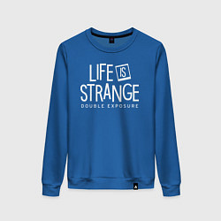 Свитшот хлопковый женский Life is strange double exposure logo, цвет: синий