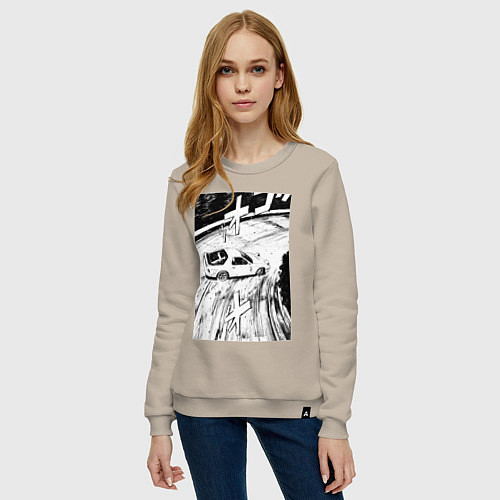 Женский свитшот Mazda RX-7 гоночный стиль / Миндальный – фото 3