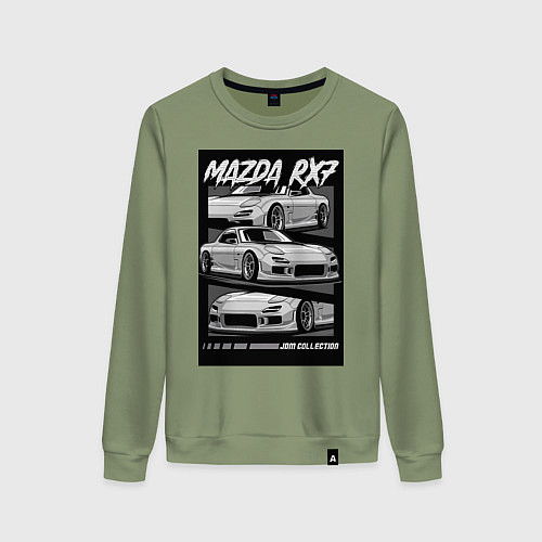 Женский свитшот Mazda rx-7 JDM авто / Авокадо – фото 1