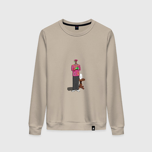 Женский свитшот Межпространственный колдун Маджента / Миндальный – фото 1