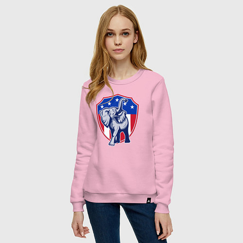 Женский свитшот Elephant USA / Светло-розовый – фото 3