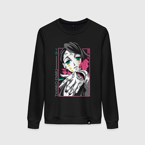 Женский свитшот Клинок рассекающий демонов Tanmio Enmu / Черный – фото 1