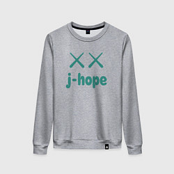 Свитшот хлопковый женский BTS jhope, цвет: меланж