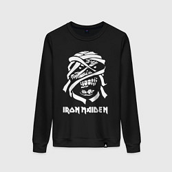 Свитшот хлопковый женский Eddie Iron Maiden, цвет: черный