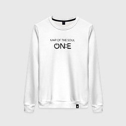 Свитшот хлопковый женский BTS One, цвет: белый