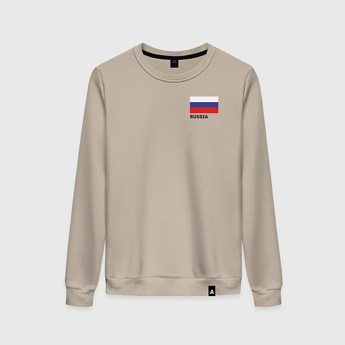 Женский свитшот Россия карта и флаг / Миндальный – фото 1