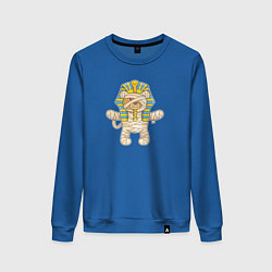 Свитшот хлопковый женский Мумия плюшевый мишка, цвет: синий