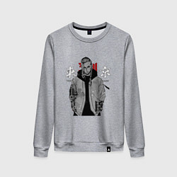 Свитшот хлопковый женский Токийские мстители Рюгуджи Дракен, цвет: меланж
