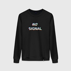 Свитшот хлопковый женский No signal neon, цвет: черный