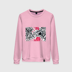 Женский свитшот Скетч архитектуры - акварельная абстракция