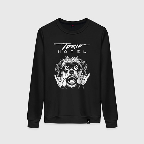 Женский свитшот Tokio Hotel rock dog / Черный – фото 1