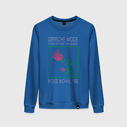 Свитшот хлопковый женский Depeche Mode - Rose Bowl 88, цвет: синий