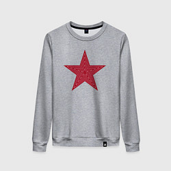 Свитшот хлопковый женский USSR red star, цвет: меланж