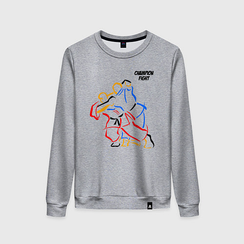 Женский свитшот Champion - fight / Меланж – фото 1