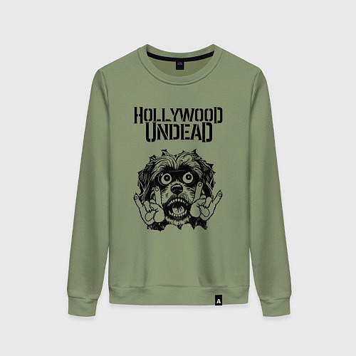 Женский свитшот Hollywood Undead - rock dog / Авокадо – фото 1