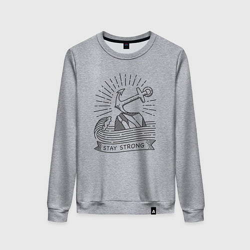 Женский свитшот Оставайся сильным / Меланж – фото 1