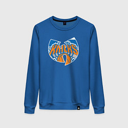 Свитшот хлопковый женский Wu-tang knicks, цвет: синий