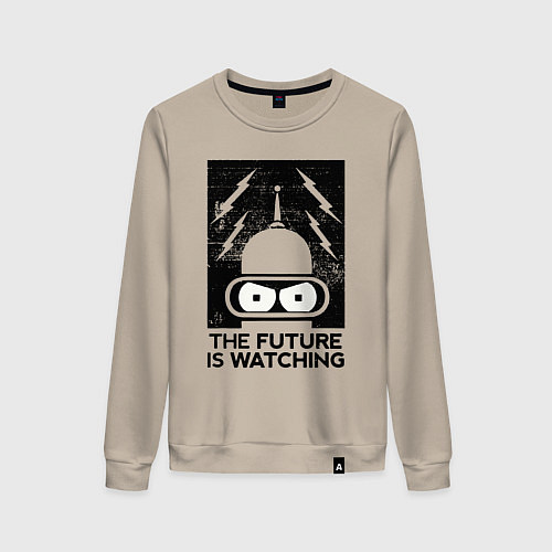 Женский свитшот Бендер - будущее наблюдает / Миндальный – фото 1