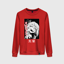 Свитшот хлопковый женский Химико Тога - злодейка, цвет: красный