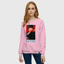 Свитшот хлопковый женский Astro Юн Сан Ха, цвет: светло-розовый — фото 2