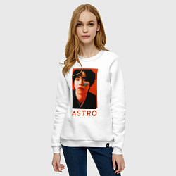 Свитшот хлопковый женский Astro Роки, цвет: белый — фото 2